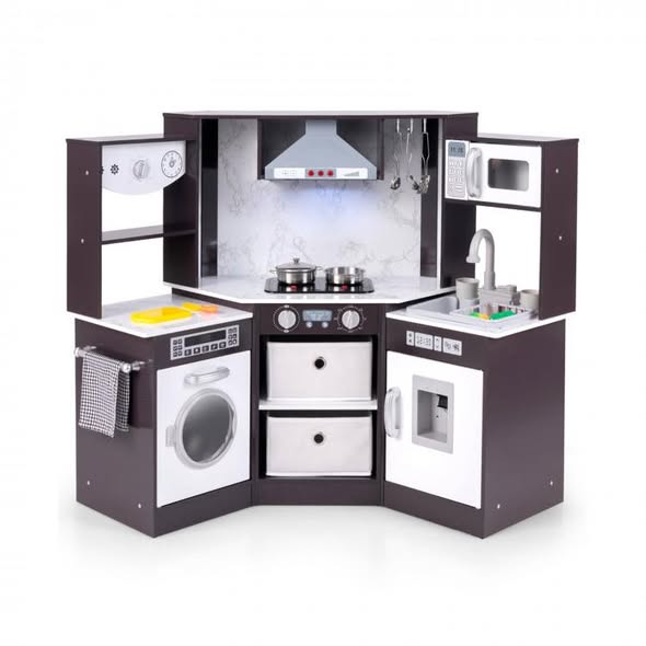 Brand new Wooden Kids Play Kitchen Playset with Realistic Lights and Sounds