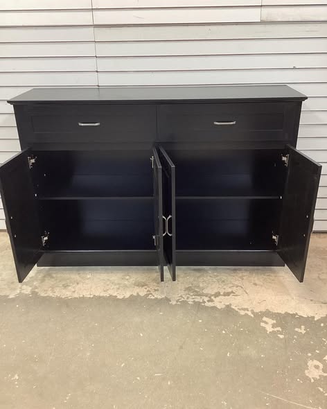 Gaume 55.1'' W Kitchen Sideboard with 2 Wide Drawers, Adjustable Shelves.