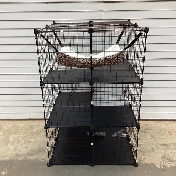 Costway 3 Tier Cat Enclosure with Comfy Hammock