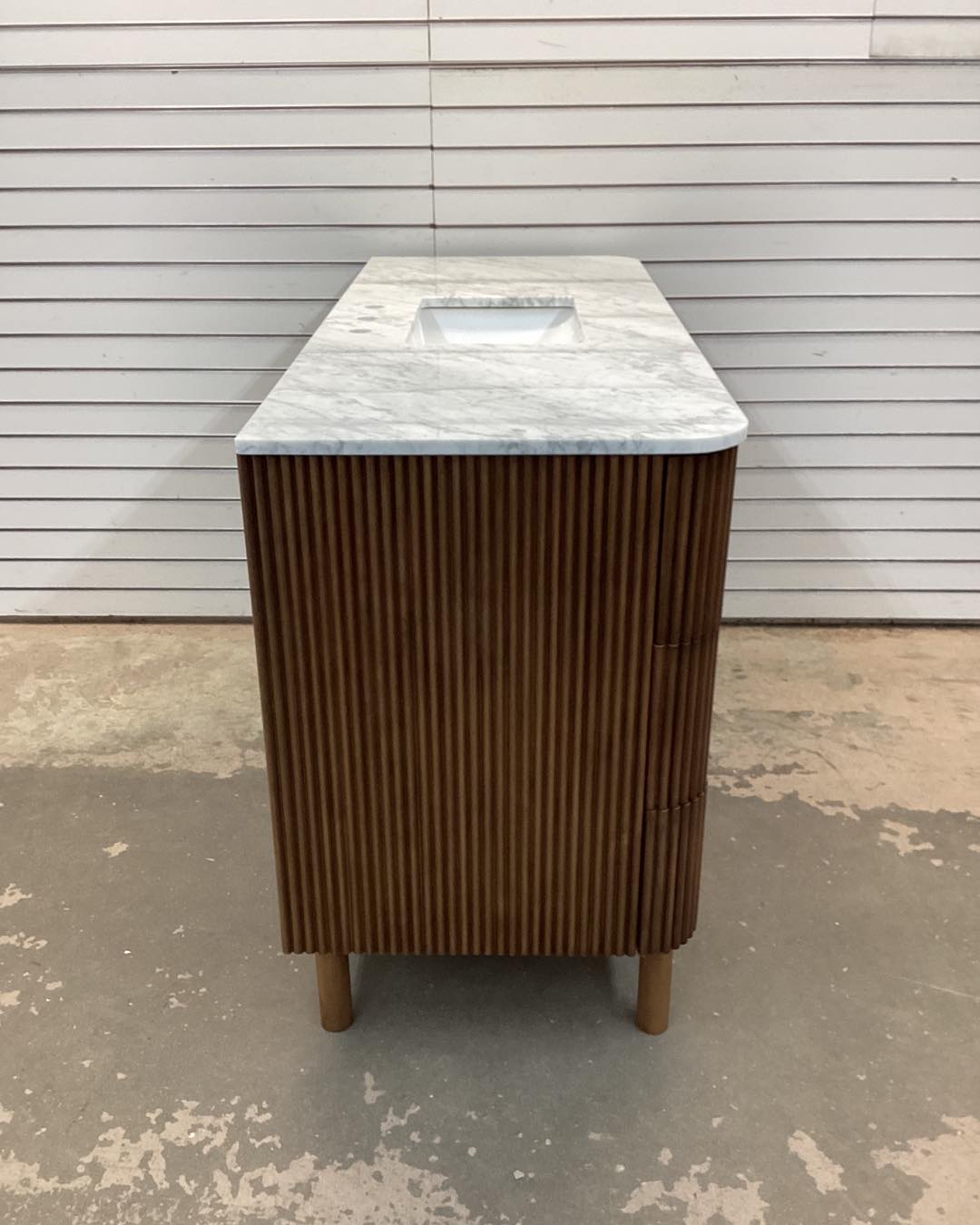 Nova 55" Marble Top Single Sink Bathroom Vanity
