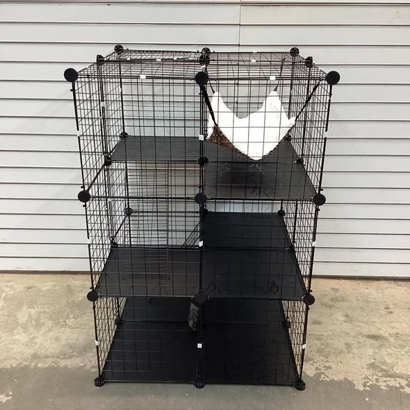 Costway 3 Tier Cat Enclosure with Comfy Hammock