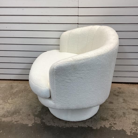 Romriell 29" Wide Modern Soft Upholstered Swivel Barrel Chair