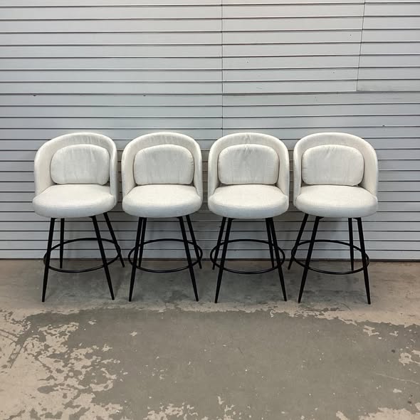 Audrey 26''H Swivel Counter Stools With Metal Frame