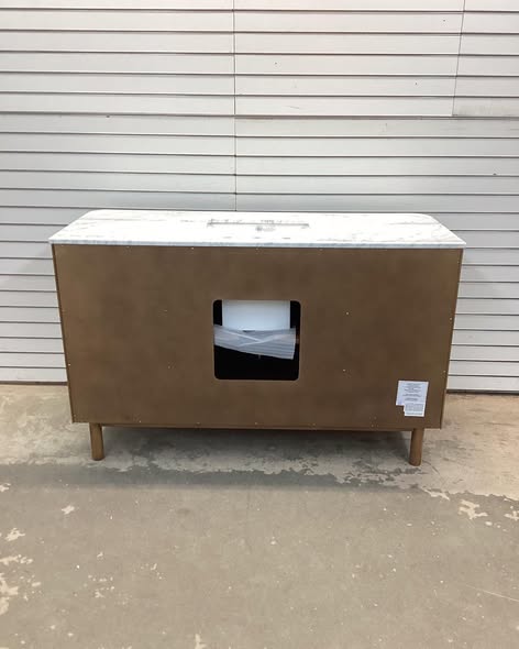 Nova 55" Marble Top Single Sink Bathroom Vanity
