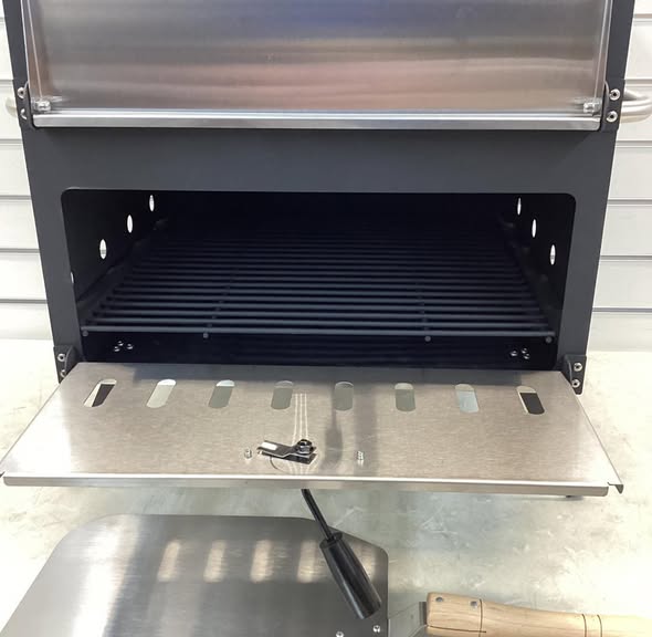 Brand new Costway Outdoor 16 Inch 2-Layer Wood Fired Pizza Oven with Square Stone