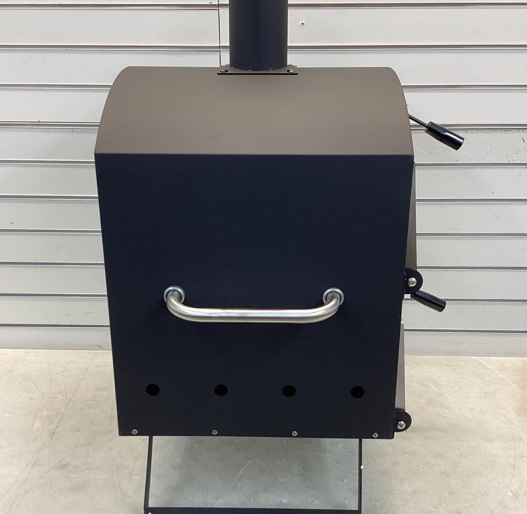 Brand new Costway Outdoor 16 Inch 2-Layer Wood Fired Pizza Oven with Square Stone