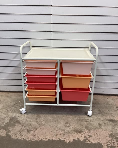 Costway 9 Drawer Rolling Organizer Utility Cart