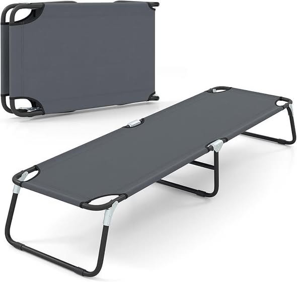 COSTWAY Folding Camping Bed Outdoor Portable Military Cot