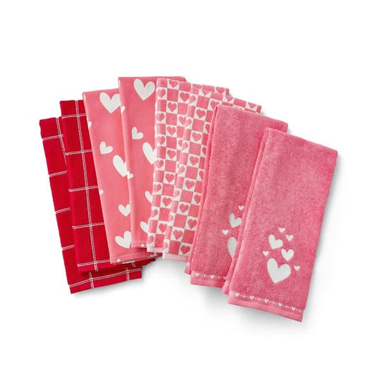 Member's Mark 8-Piece Kitchen Towel Set, Valentine's Day