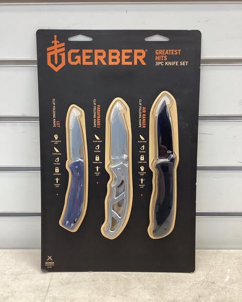 Brand new Gerber Gear Greatest Hits Gift Set 3-piece Knife Set