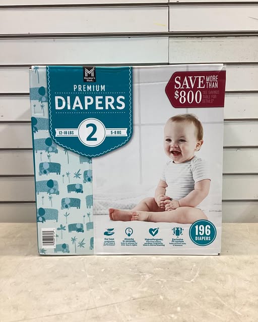 Member's Mark Premium Baby Diapers, Size 2, 196ct