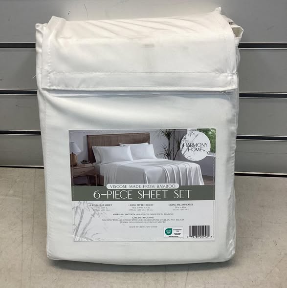 Harmony Home 6-Piece Viscose Made from Bamboo Sheet Set - King Size