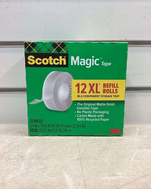Scotch® Magic™ Tape, 3/4 in x 1296 in, 12 Pack