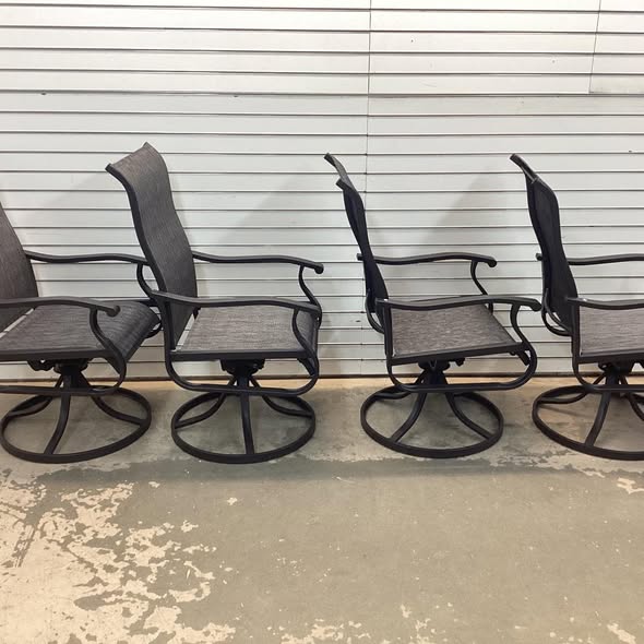 UDPATIO Patio Swivel Dining Chairs Outdoor High Back Dining Chairs Set of 4