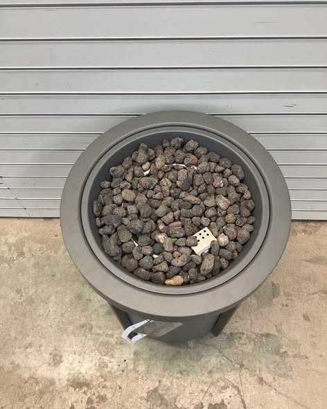 Threshold Column Propane Fire Pit Gray