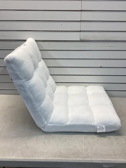 Costway Adjustable 14-Position Floor Chair Folding Lazy Gaming Sofa Chair Cushioned- White