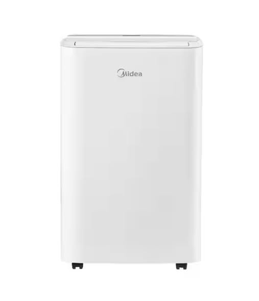 Midea 8,000(DOE) BTU Portable Air Conditioner Cools 350 sq. ft. with Wi-Fi and Dehumidifier with Remote in White