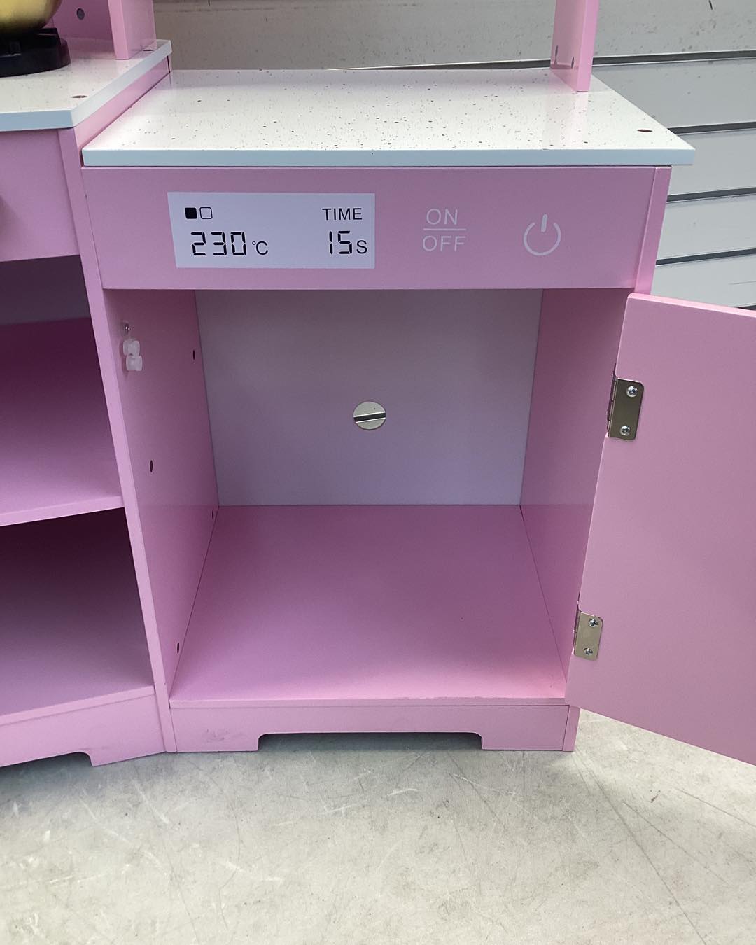Costway Pretend Play Kitchen for Kids Toddler Aged 3+ Wooden Toy Set with Range Hood Pink