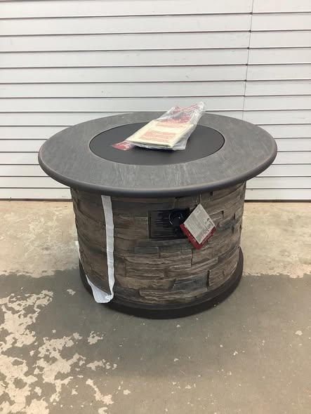 Bond 36-in W 50000 Maximum BTUs Composite Round Portable Liquid propane Fire pit