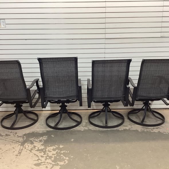 UDPATIO Patio Swivel Dining Chairs Outdoor High Back Dining Chairs Set of 4