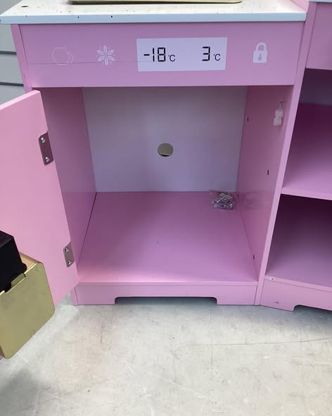 Costway Pretend Play Kitchen for Kids Toddler Aged 3+ Wooden Toy Set with Range Hood Pink