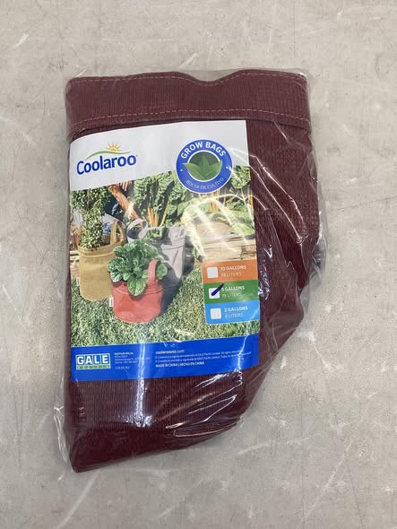 Coolaroo 2-Pack 5 Gallon Heavy Duty Plant/Vegetable/Herb/Fruit Breathable Fabric Grow Planter Pot Bags with Handles