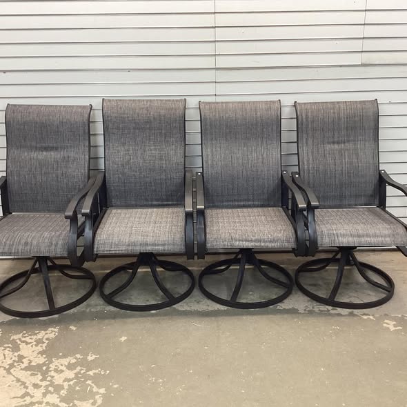 UDPATIO Patio Swivel Dining Chairs Outdoor High Back Dining Chairs Set of 4