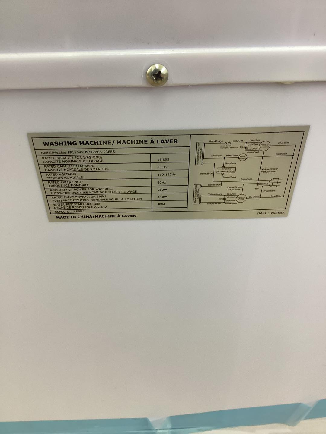 Costway 20 lbs Portable Washing Machine with Built-in Gravity Drain