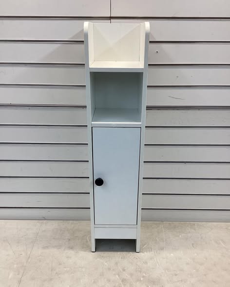 Brand new COSTWAY Small Bathroom Storage Cabinet, Slim Corner Floor Cabinet with Door and Adjustable Shelf, Freestanding