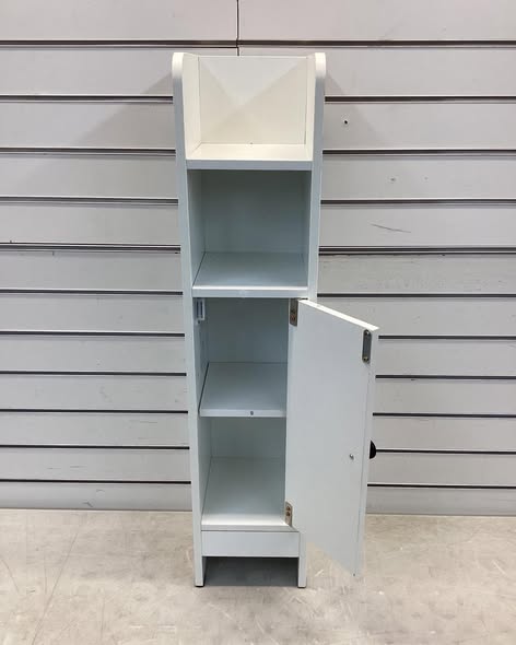Brand new COSTWAY Small Bathroom Storage Cabinet, Slim Corner Floor Cabinet with Door and Adjustable Shelf, Freestanding