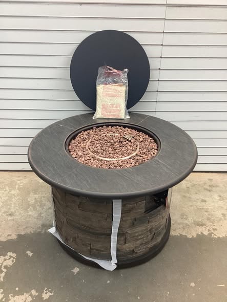 Bond 36-in W 50000 Maximum BTUs Composite Round Portable Liquid propane Fire pit
