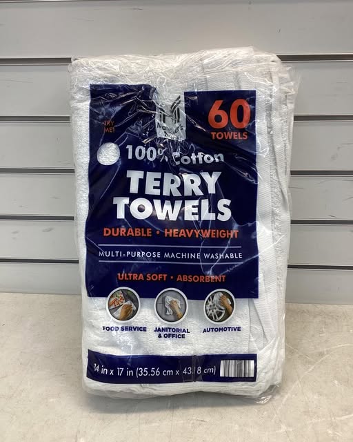 Member's Mark 100% Cotton Terry Towels, 14" x 17", Multipack