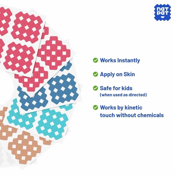 NATPAT 24ct "MagicPatch" Itch Relief Stickers Anti-Itch Treatment for Mosquito Bite Relief Safe and Natural