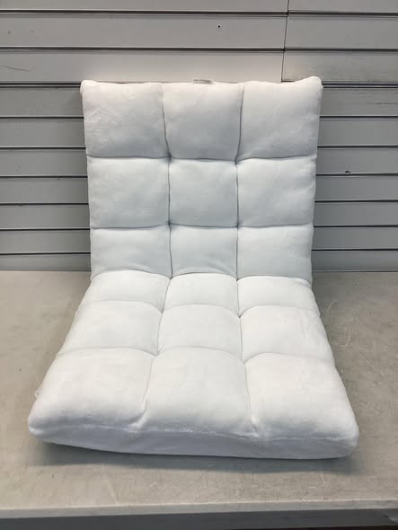Costway Adjustable 14-Position Floor Chair Folding Lazy Gaming Sofa Chair Cushioned- White