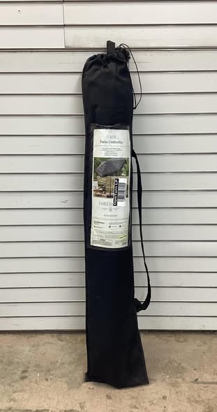 Threshold 7.5 ft Patio Umbrella Black Canopy Vented