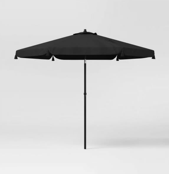 Threshold 7.5 ft Patio Umbrella Black Canopy Vented