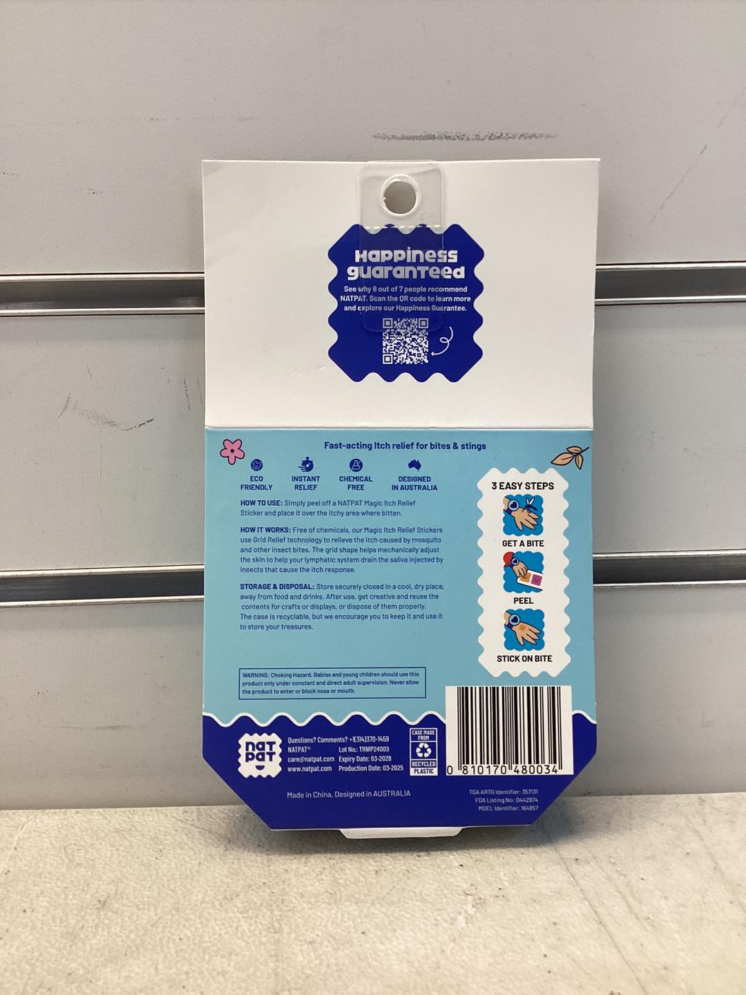 NATPAT 24ct "MagicPatch" Itch Relief Stickers Anti-Itch Treatment for Mosquito Bite Relief Safe and Natural