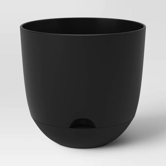 Self-Watering Plastic Indoor Outdoor Planter Pot Black 16"x16" - Room Essentials™: Polypropylene, Freestanding Garden Container