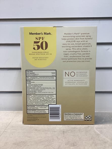 Member's Mark Sunscreen Spray, SPF 50, 9.1 oz., 3 pk.