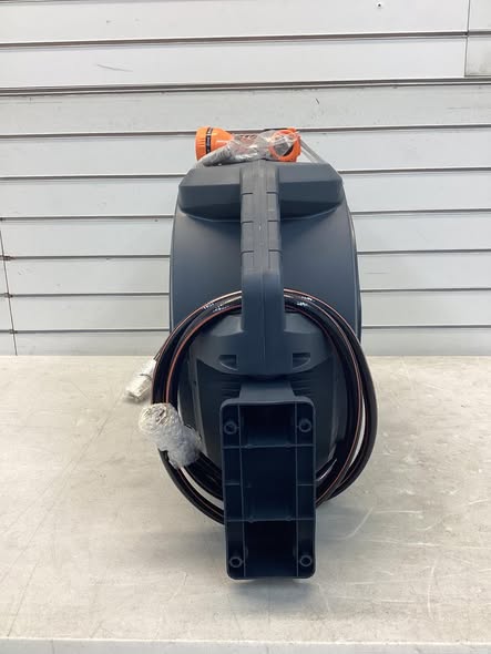 Giraffe Tools Garden Retractable Hose Reel-1/2 in. to 100 ft. Wall Mounted, Dark Grey