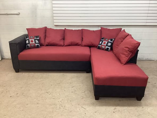 Brand New Fabric L-shaped Sectional with Pillows