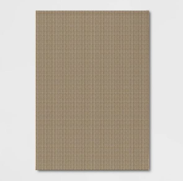 Threshold 7'8” x9’10” Micro Grid Rectangular Woven Outdoor Area Rug Black/Beige