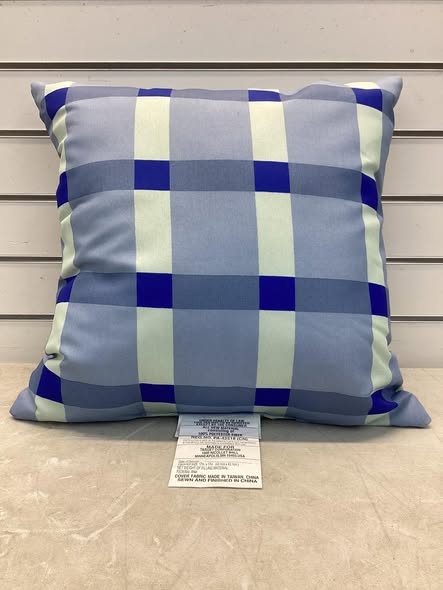 Room Essentials 13"x13" Grid Square Outdoor Throw Pillow