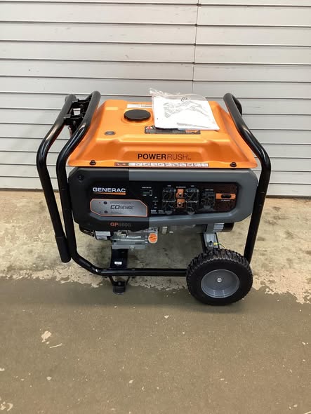 Generac 8125 / 6500-Watt Recoil Start Gasoline Powered Portable Generator with Cosense
