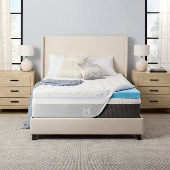 Member’s Mark 4" Pillow Top Gel Memory Foam Mattress Topper Queen Size