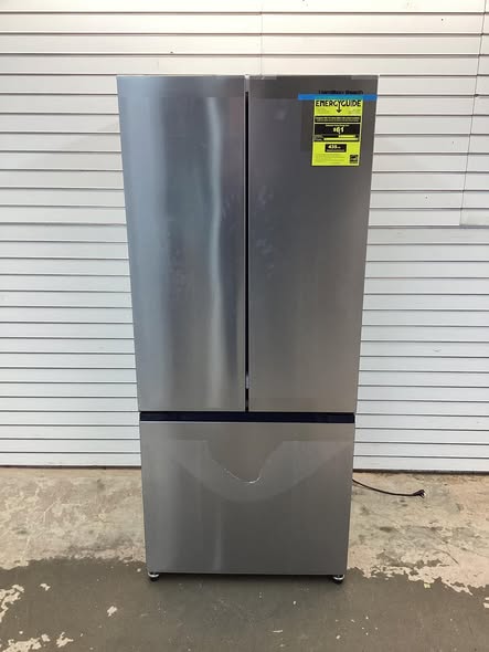 Hamilton Beach 17.7 cu. ft. Bottom Freezer French Door Refrigerator in Stainless Steel Look