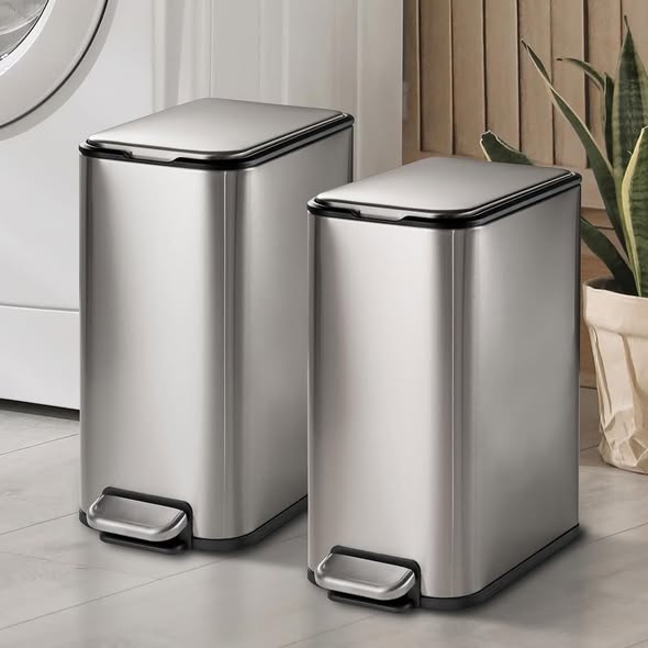 Tramontina Space-Saving 2-Pack 2-Gallon Step Cans