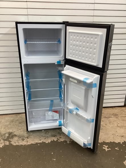 Frigidaire 7.3 cu. ft. 23.46 in wide 2-Door Mini Refrigerator in Platinum Steel with Freezer With built in beverage dispenser