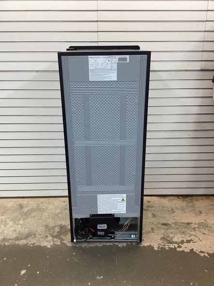 Frigidaire 7.2 cu. ft. Retro Top Freezer Refrigerator in Black with Chrome Handle and Trim