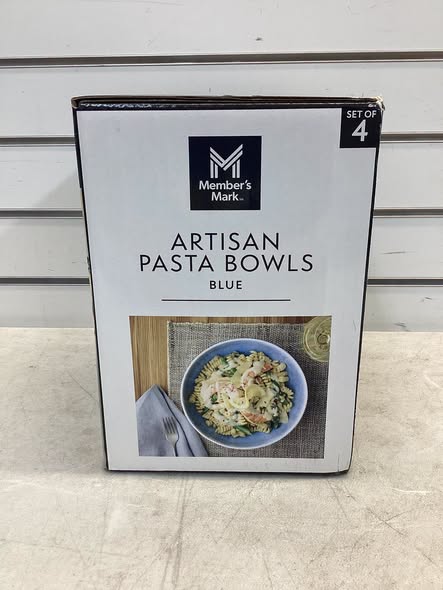 Member's Mark 4-Piece Stoneware Reactive Pasta Bowl Set